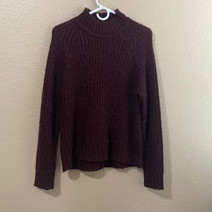 dark red knitted sweater